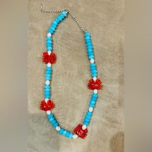 Glass 🦀 crab necklace NWOT